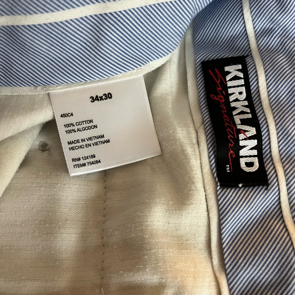 KIRKLAND Signature Men’s Chino Pants, Size 34 x 30 - Picture 8 of 9